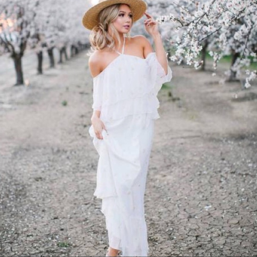 Free People Mila Cold Shoulder Maxi Dress NWT - Picture 2 of 4